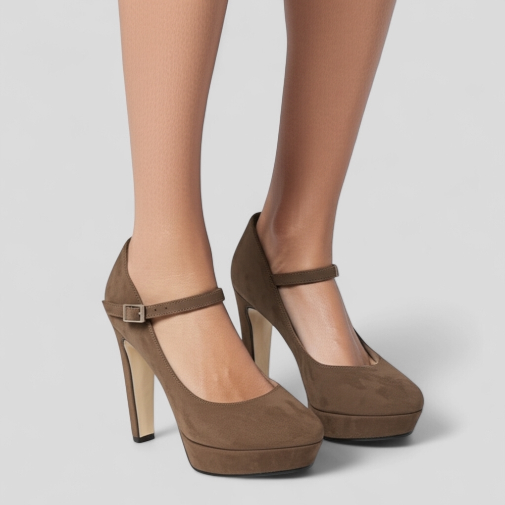 Estro "Mary-Jane" Made in Italy platform heels